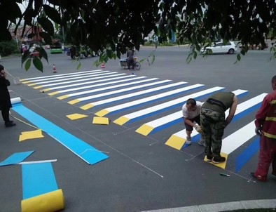 吕梁吕梁彩色路面标线施工